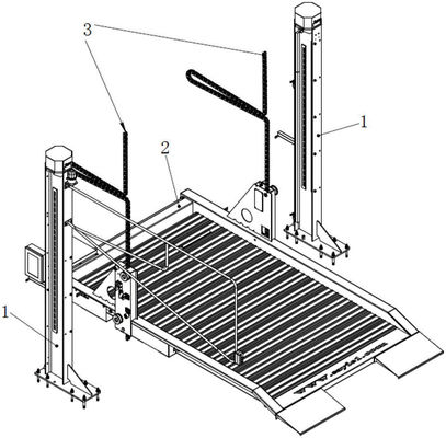 Opwaarts rijden 94 inch twee kolommen hydraulische lift met 220 VAC 60 Hz 1 Ph motor